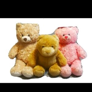 Build A Bear Stuffed Animal Plush Bears Super Soft Lot Of 3